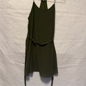 Elegant Olive Green Women's Dress